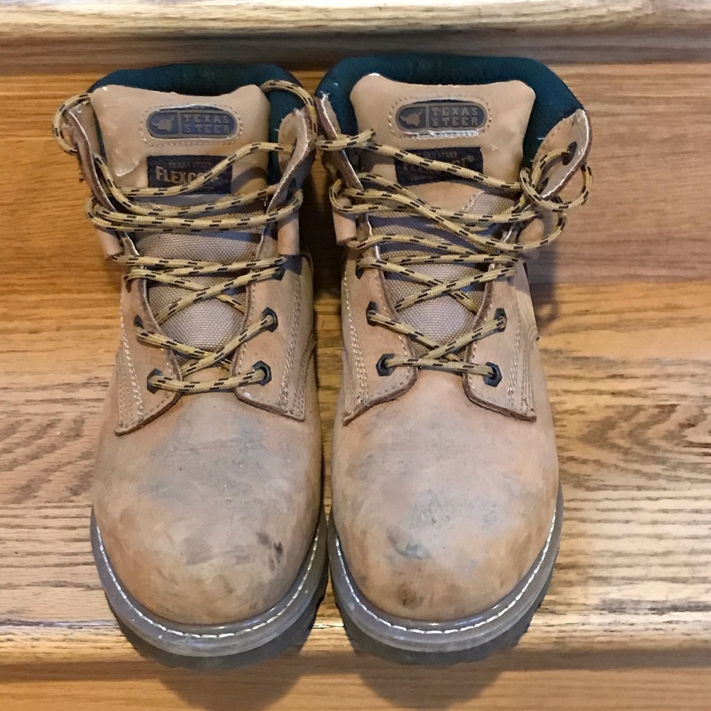 Texas Steer Kaine Wheat Size 8W Work Boots